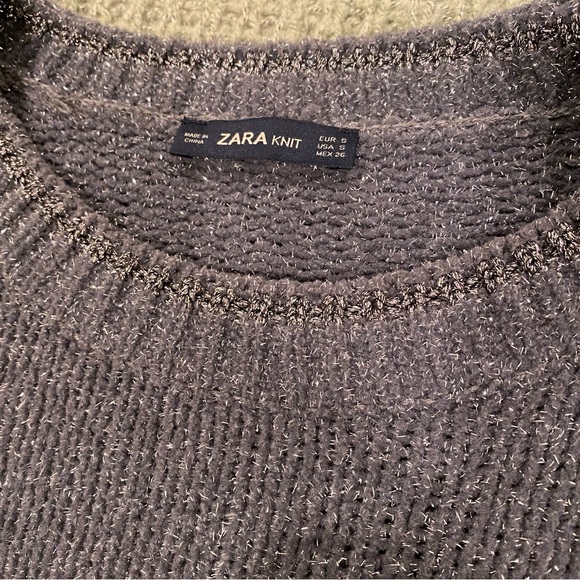 Cropped Knit Sweater Lurex Sparkles - Picture 4 of 5